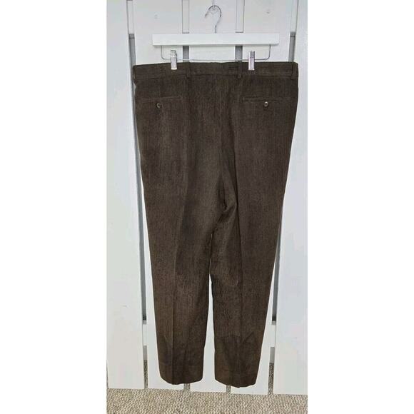 St Croix Patrick james Lot Corduroy Wool Dress Pants Men 36x29 Brown Black Italy - Picture 3 of 16